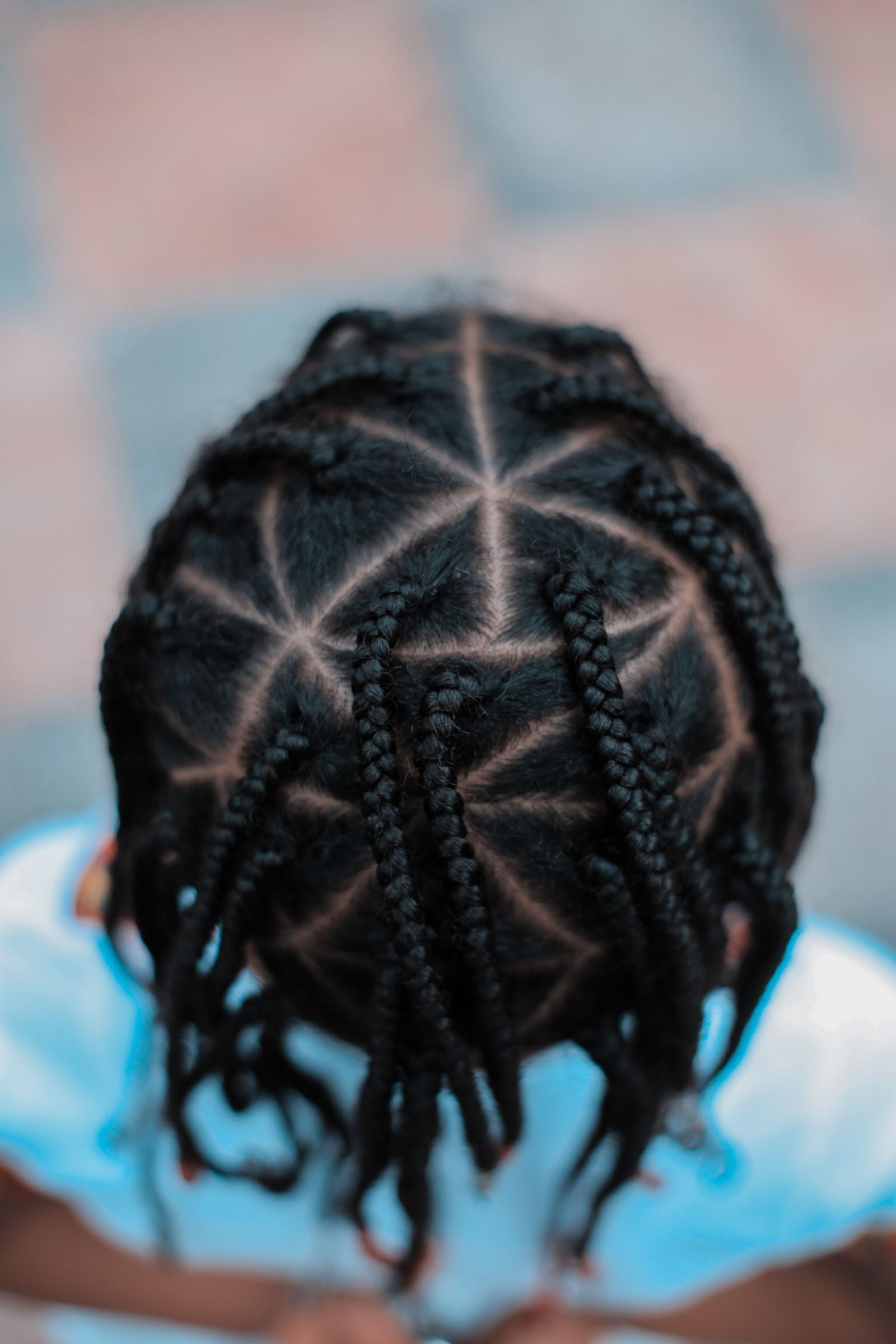 Aziza hair braiding close-up